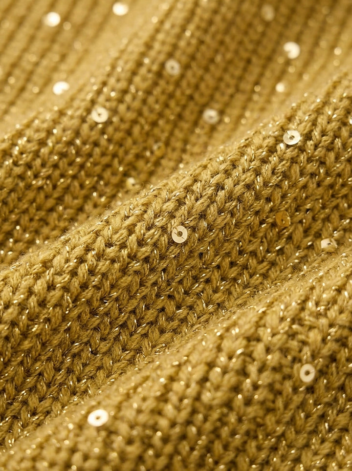 Oversize-cardigan med krage og store metallknapper