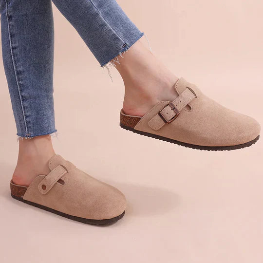 Kvinners Suede Kork Sandaler