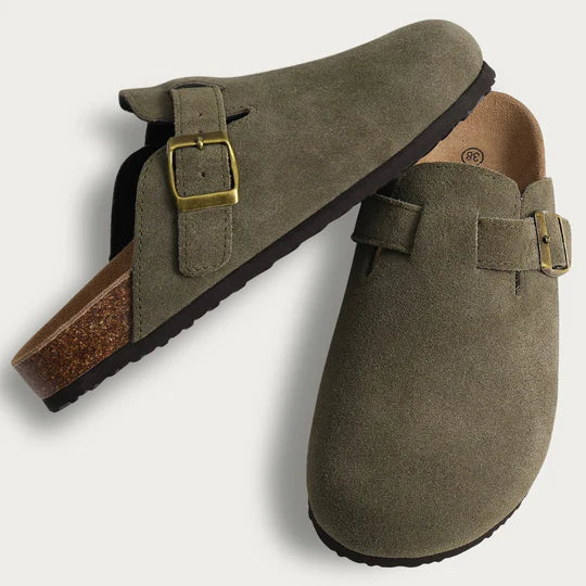 Kvinners Suede Kork Sandaler