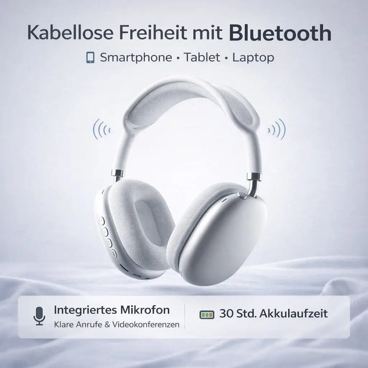 Over-Ear Hodetelefoner med Støykansellering og Bluetooth (ANC)