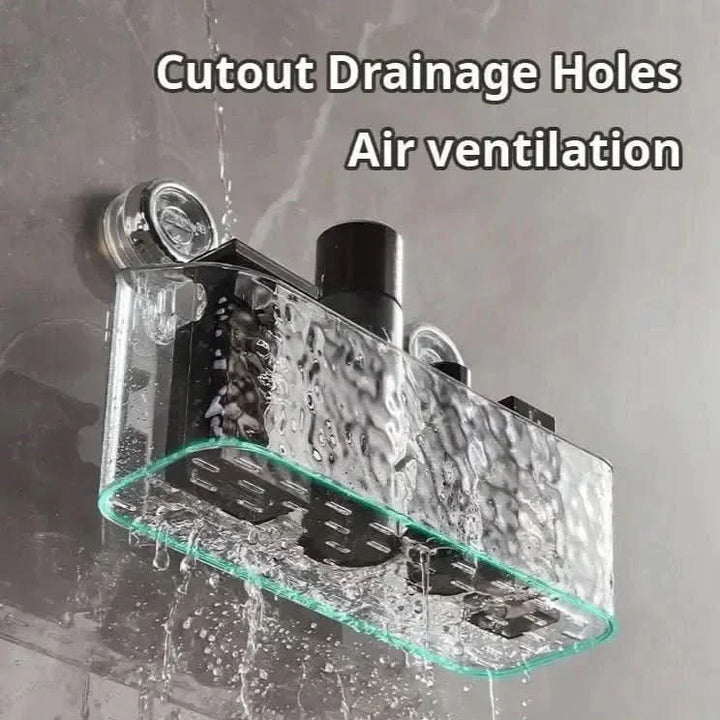 Praktisk veggreol uten boring til badet