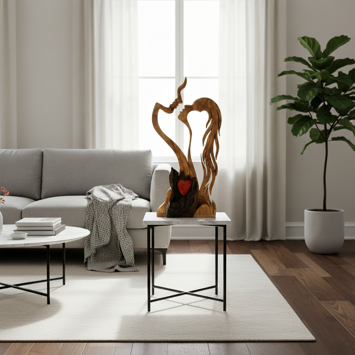 Trepar-skulptur – abstrakt design, håndverkspreg & hjemmedekorasjon