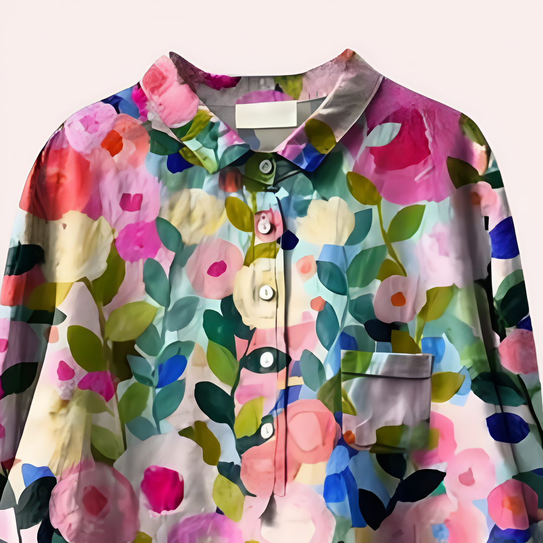 Bertan – Kvinners Bluse med Blomstertrykk