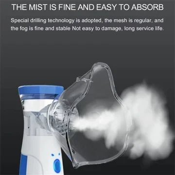 Bærbart mesh-inhalasjonsapparat for voksne og barn – stillegående inhalator som kan lades via USB