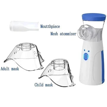 Bærbart mesh-inhalasjonsapparat for voksne og barn – stillegående inhalator som kan lades via USB