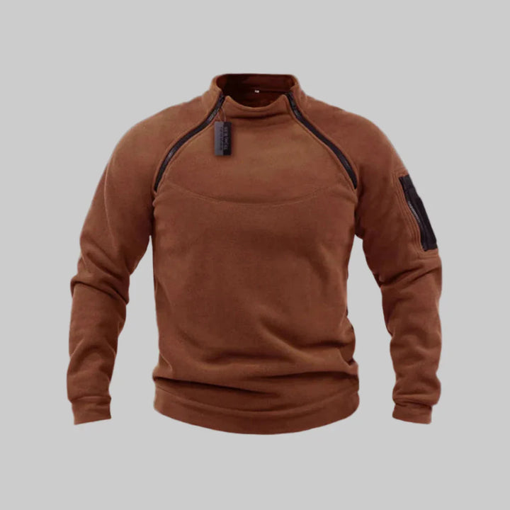 Menns Fleece Pullover – Funksjonelt Lag for Utendørs & Feltbruk