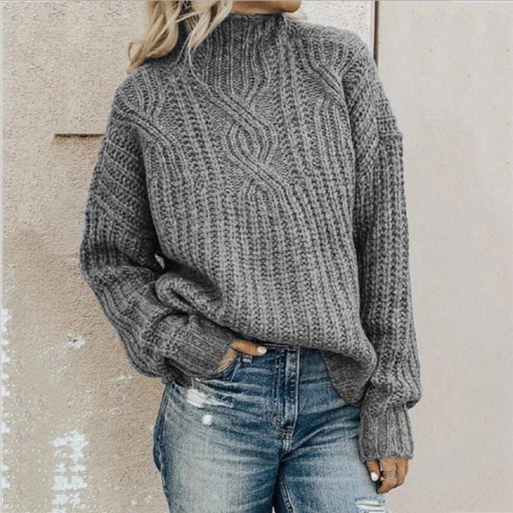 Kvinners Elegante Strikkegenser – Subtil Struktur med Forfinet Stil