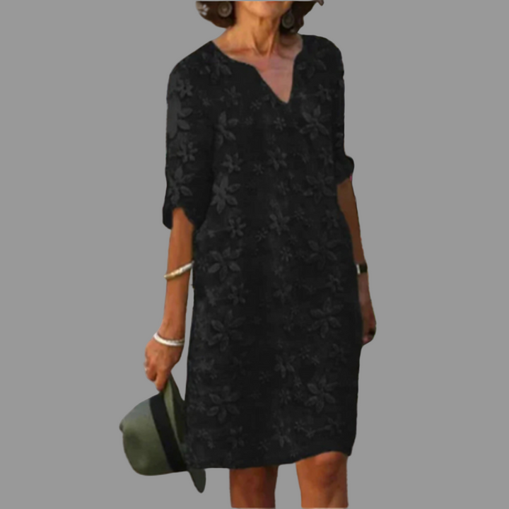 Kvinners Midi Kjole – Modern Stil med Blomsterdesign