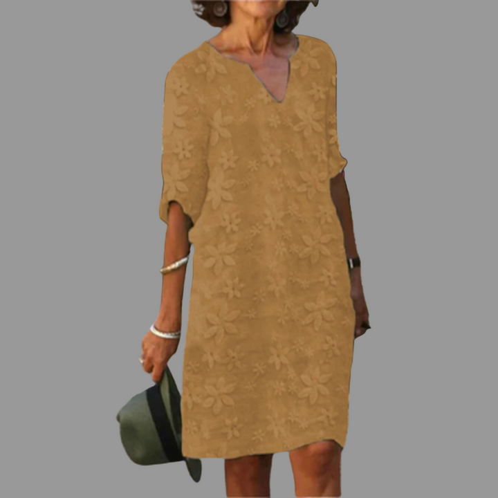 Kvinners Midi Kjole – Modern Stil med Blomsterdesign