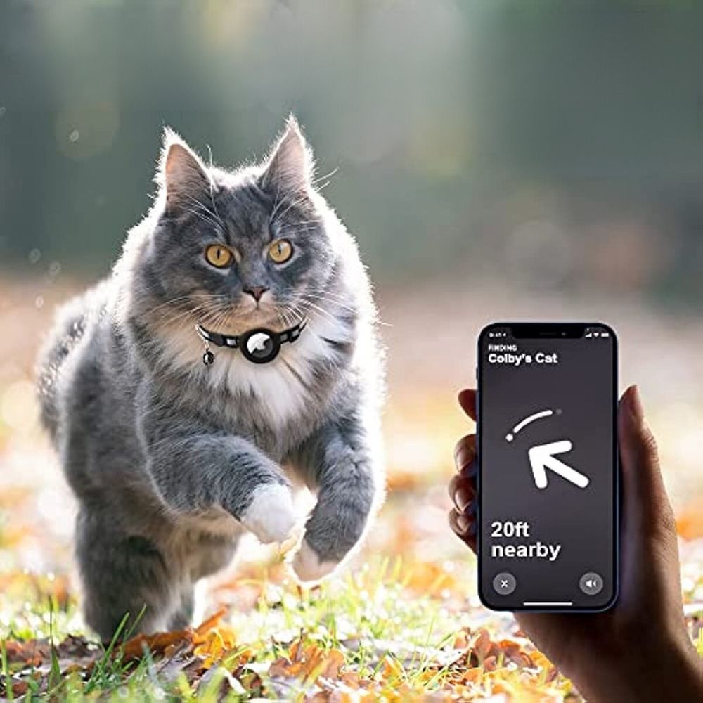 GPS-halsbånd for katter med reflekterende design
