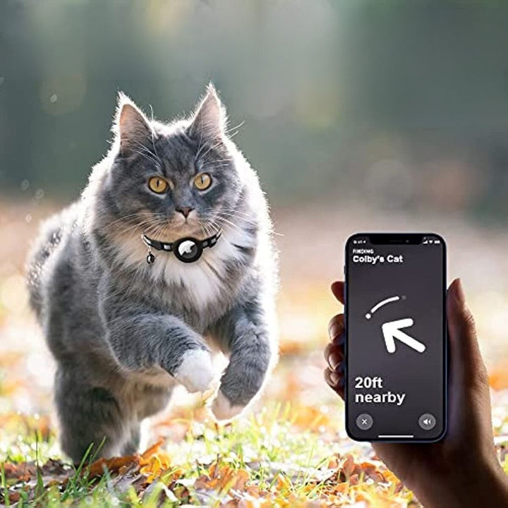 GPS-halsbånd for katter med reflekterende design