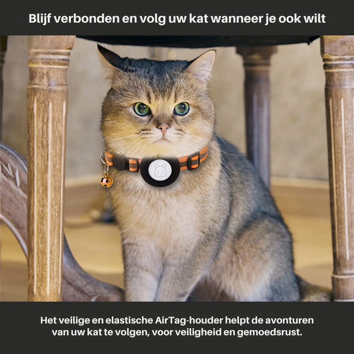 GPS-halsbånd for katter med reflekterende design