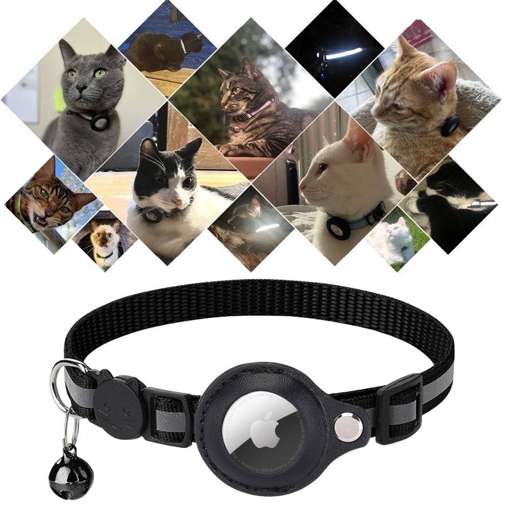 GPS-halsbånd for katter med reflekterende design