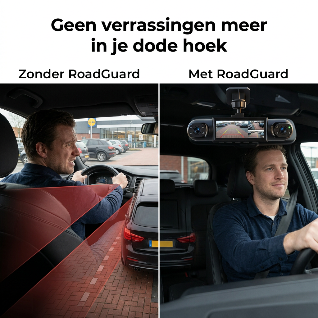 360° dashcam med 4 kameraer, GPS-tidsstempel og nattsyn