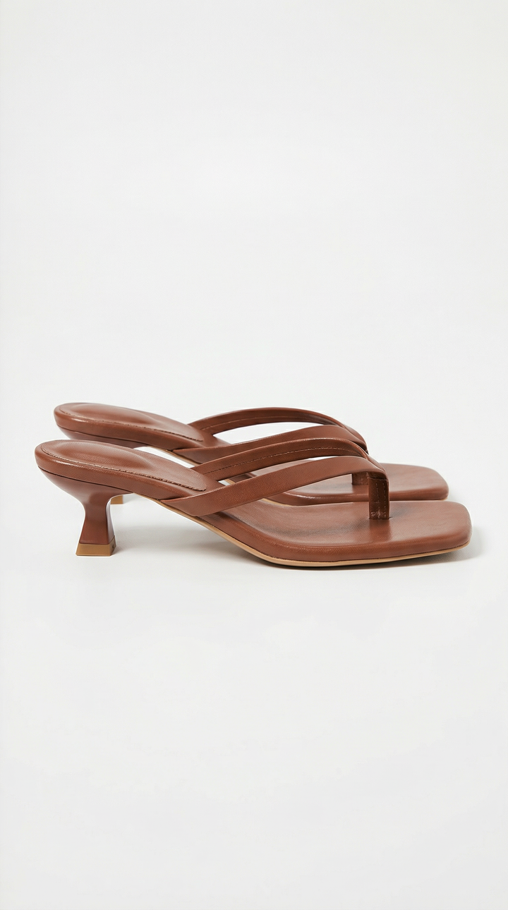 Flip-flops med hæl – avslappede sommersandaler for dame