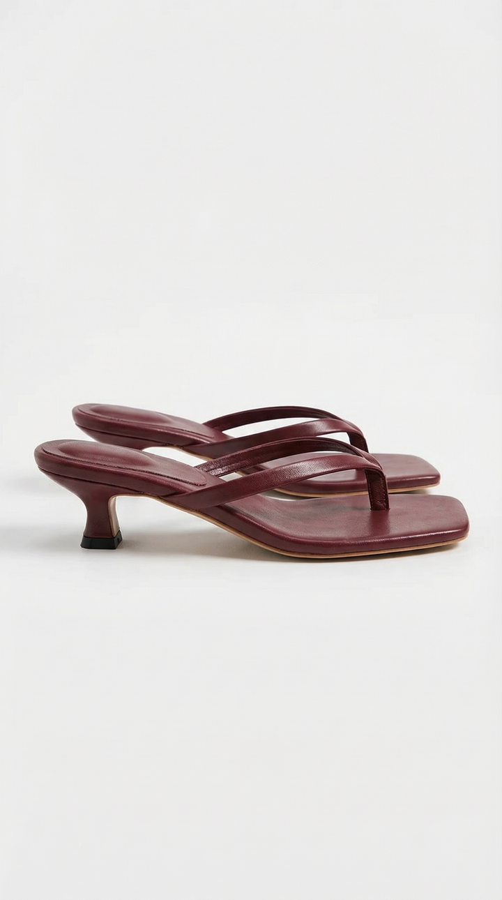 Flip-flops med hæl – avslappede sommersandaler for dame