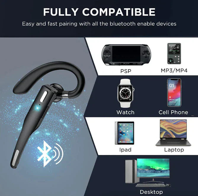 Trådløse Bluetooth 5.1-hodetelefoner med dobbel mikrofon - RoadMic Pro
