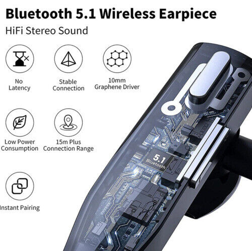 Trådløse Bluetooth 5.1-hodetelefoner med dobbel mikrofon - RoadMic Pro