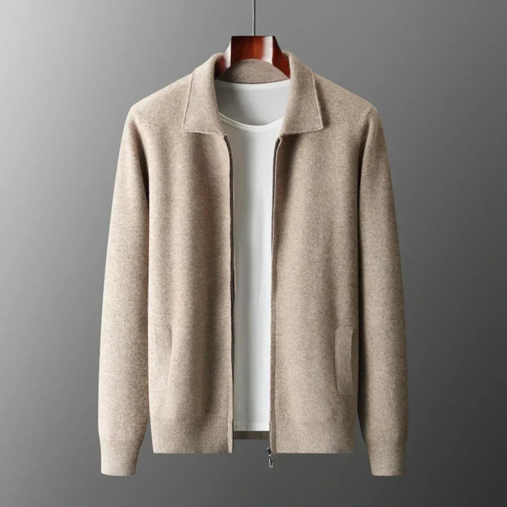 Menns Regular Fit Vest med Full Glidelås og Side Lommer