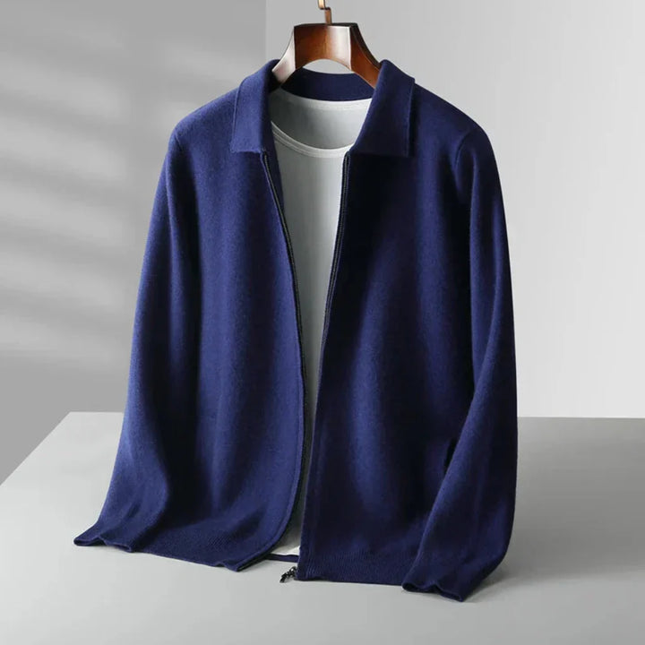 Menns Regular Fit Vest med Full Glidelås og Side Lommer