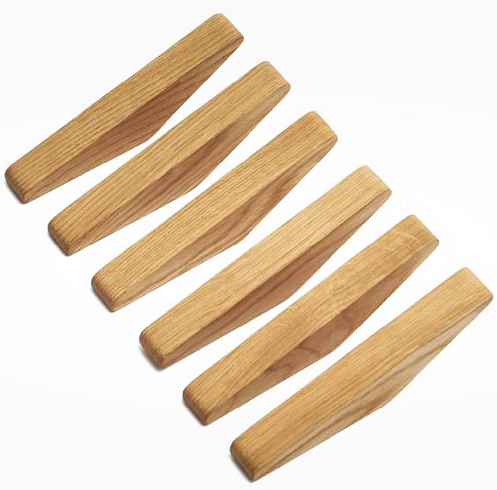 Minimalistiske veggkroker i tre til hjemmet – sett med 6