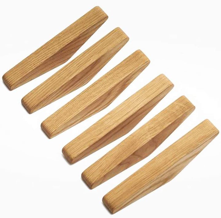 Minimalistiske veggkroker i tre til hjemmet – sett med 6