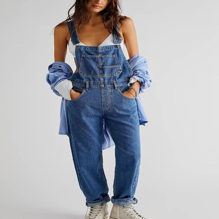 Denim Jumpsuit Ubehagelig Kul for Hverdagens Stil