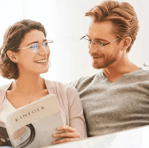 Multifokale Leseglass med Blålysfilter – VisionPlus
