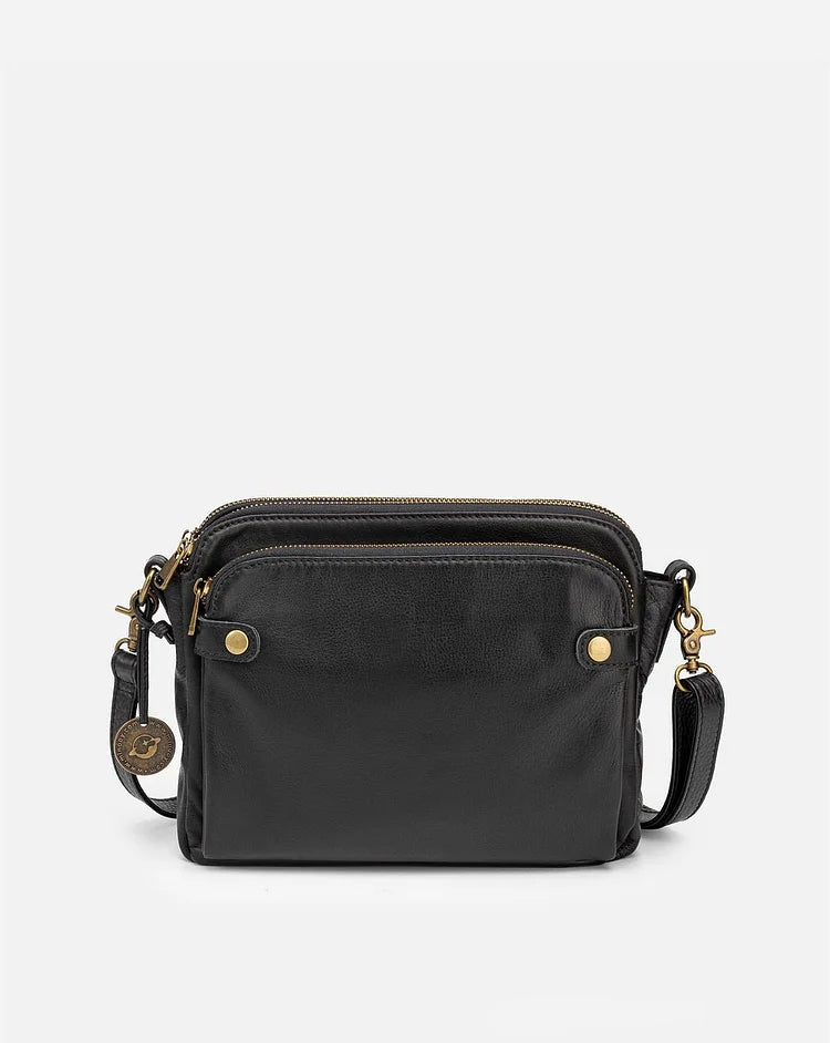 Elegant crossbody-skulderveske i skinn - Raffinement & plass