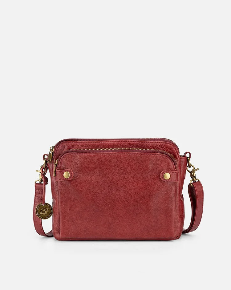 Elegant crossbody-skulderveske i skinn - Raffinement & plass