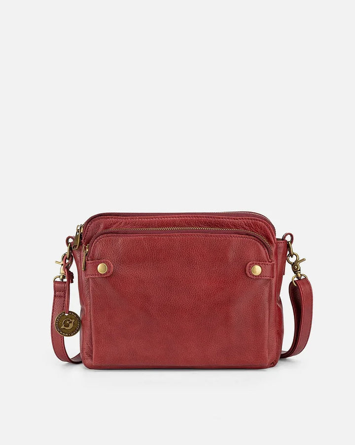 Elegant crossbody-skulderveske i skinn - Raffinement & plass
