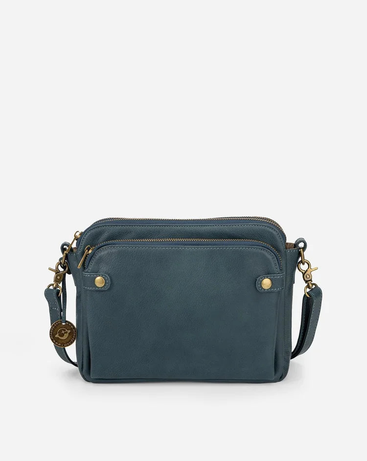 Elegant crossbody-skulderveske i skinn - Raffinement & plass