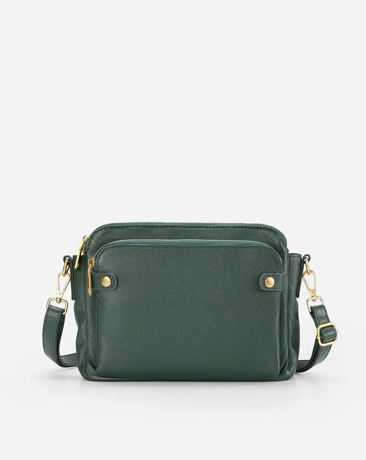 Elegant crossbody-skulderveske i skinn - Raffinement & plass