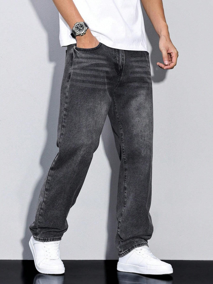 Jeans til herre med rett ben – Straight fit dongeribukse
