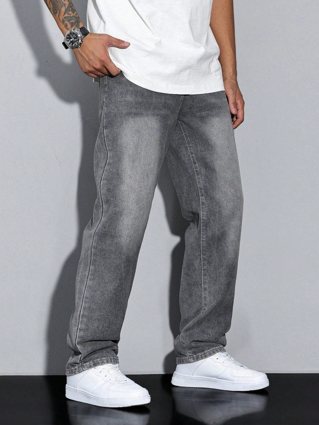 Jeans til herre med rett ben – Straight fit dongeribukse
