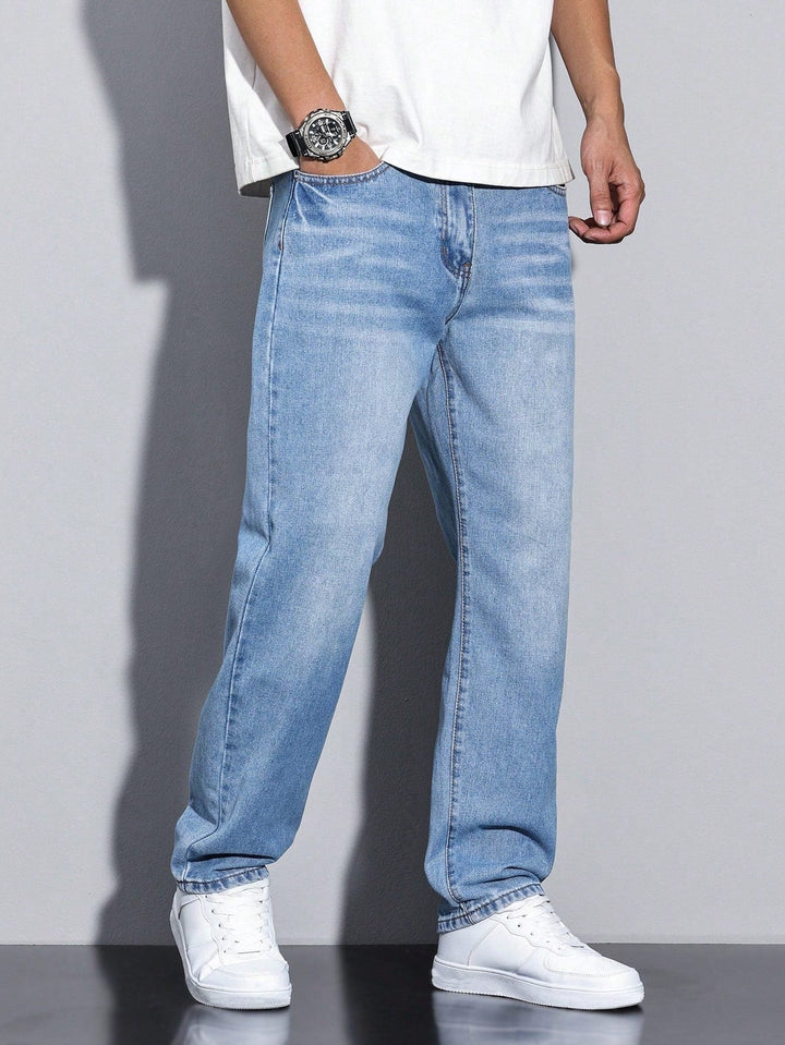 Jeans til herre med rett ben – Straight fit dongeribukse