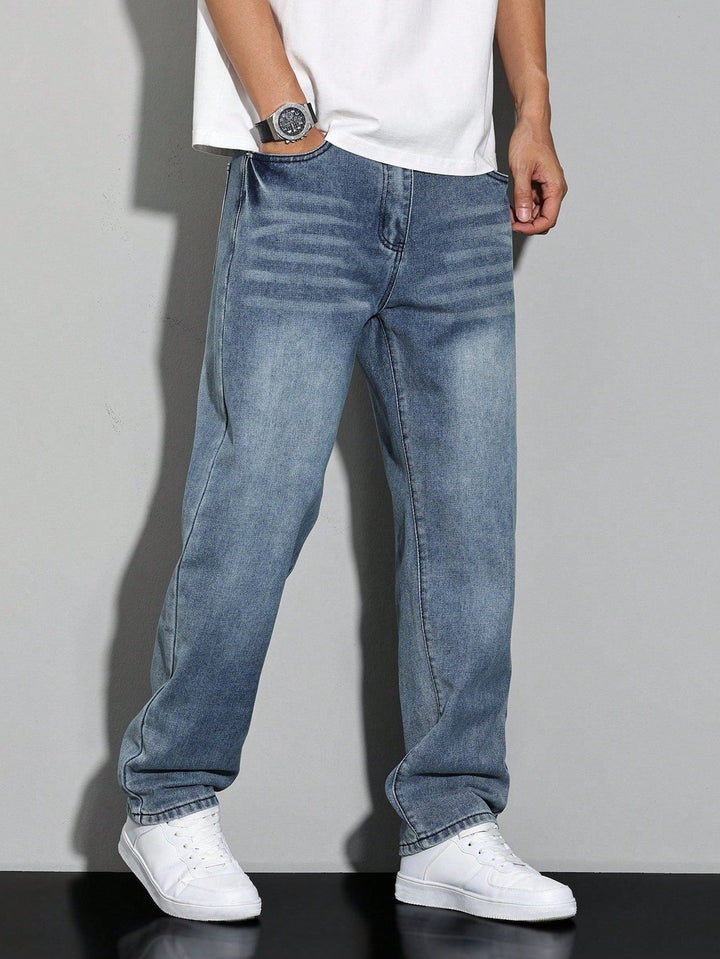 Jeans til herre med rett ben – Straight fit dongeribukse