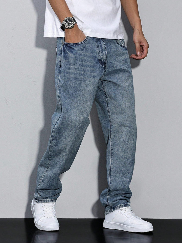 Jeans til herre med rett ben – Straight fit dongeribukse