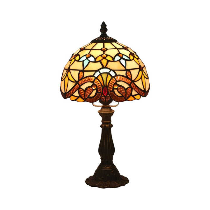Bordlampe i Tiffany-glass - Klassiske linjer i bly
