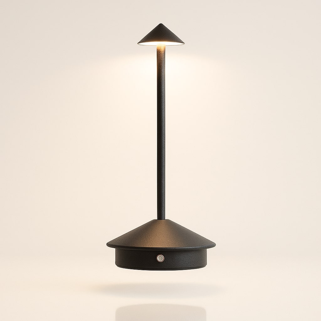 Bordlampe med Batteri | Trådløs Bordlampe | Dimbar Touch-lampe | Lunelle