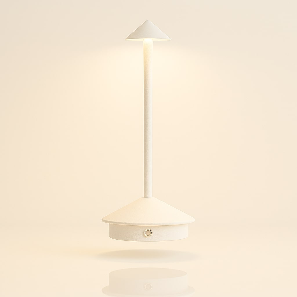 Bordlampe med Batteri | Trådløs Bordlampe | Dimbar Touch-lampe | Lunelle