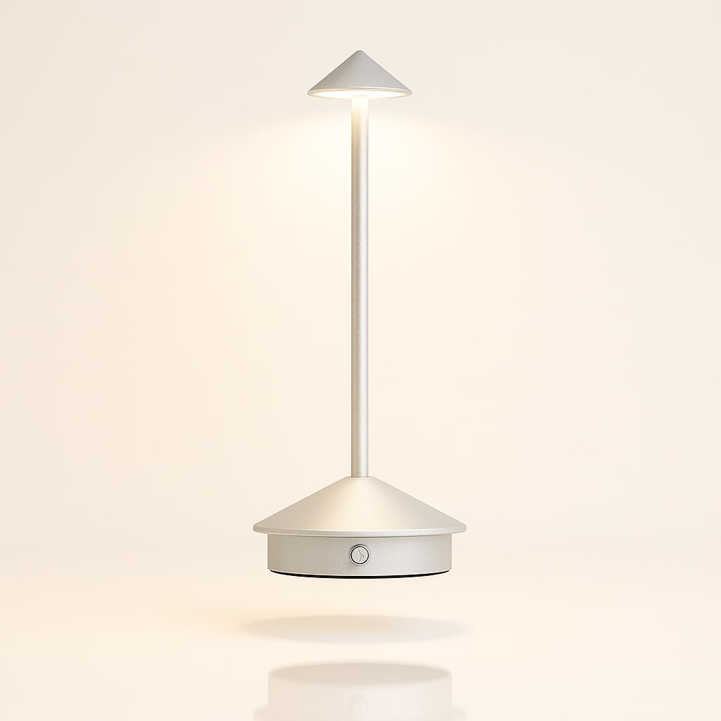 Bordlampe med Batteri | Trådløs Bordlampe | Dimbar Touch-lampe | Lunelle