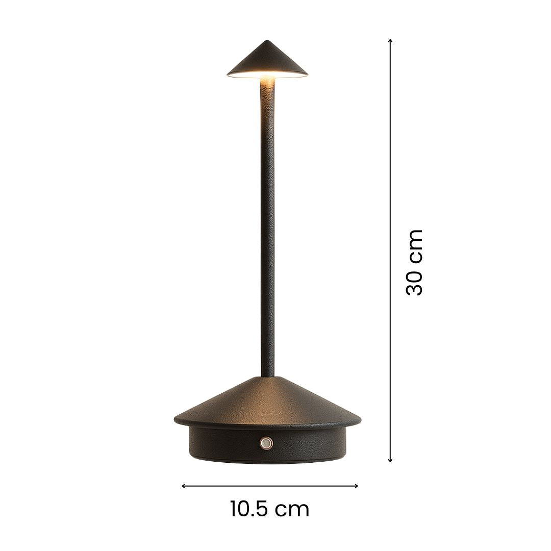 Bordlampe med Batteri | Trådløs Bordlampe | Dimbar Touch-lampe | Lunelle