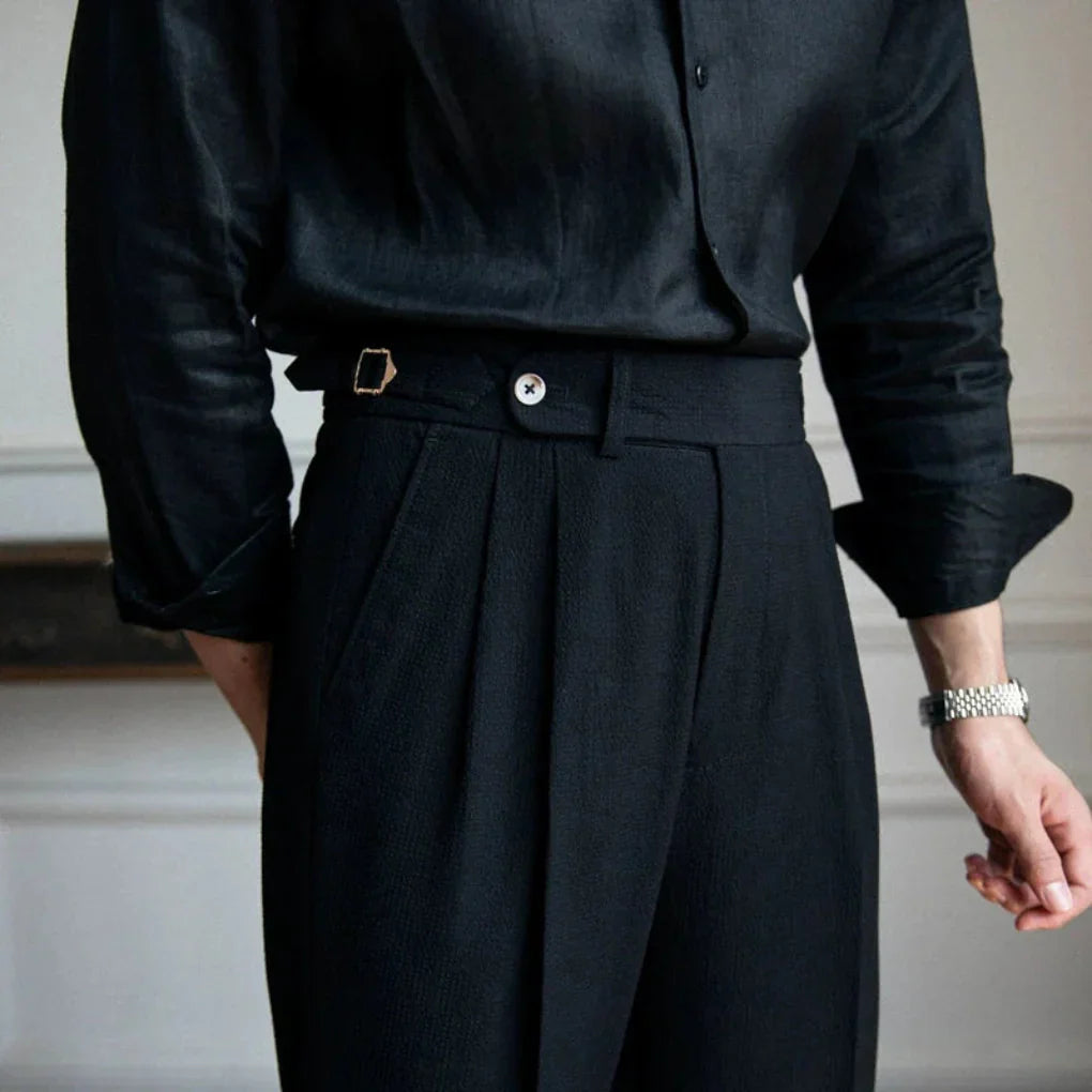 Menns Moderne Forretningsbukser – Ren Look med Avslappet Passform