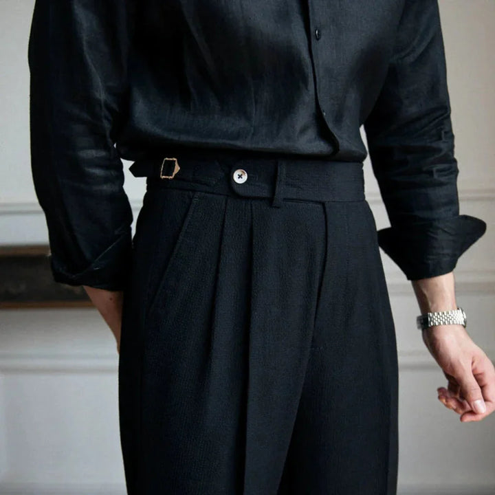 Menns Moderne Forretningsbukser – Ren Look med Avslappet Passform