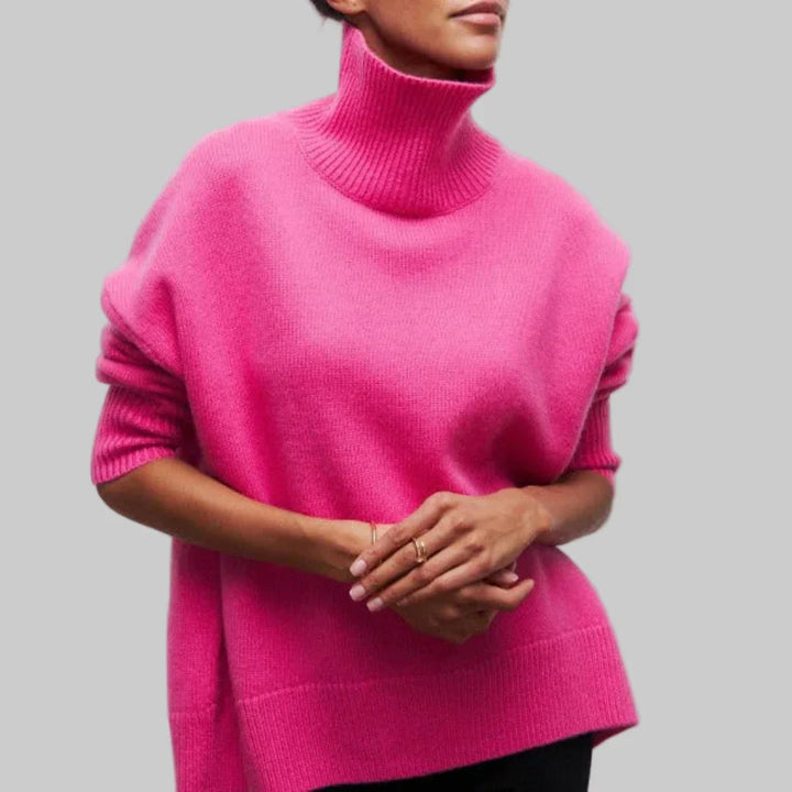 Kvinners Turtleneck Genser – Vinterklar Strikk Lag