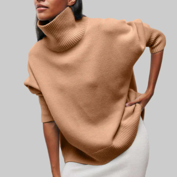 Kvinners Turtleneck Genser – Vinterklar Strikk Lag