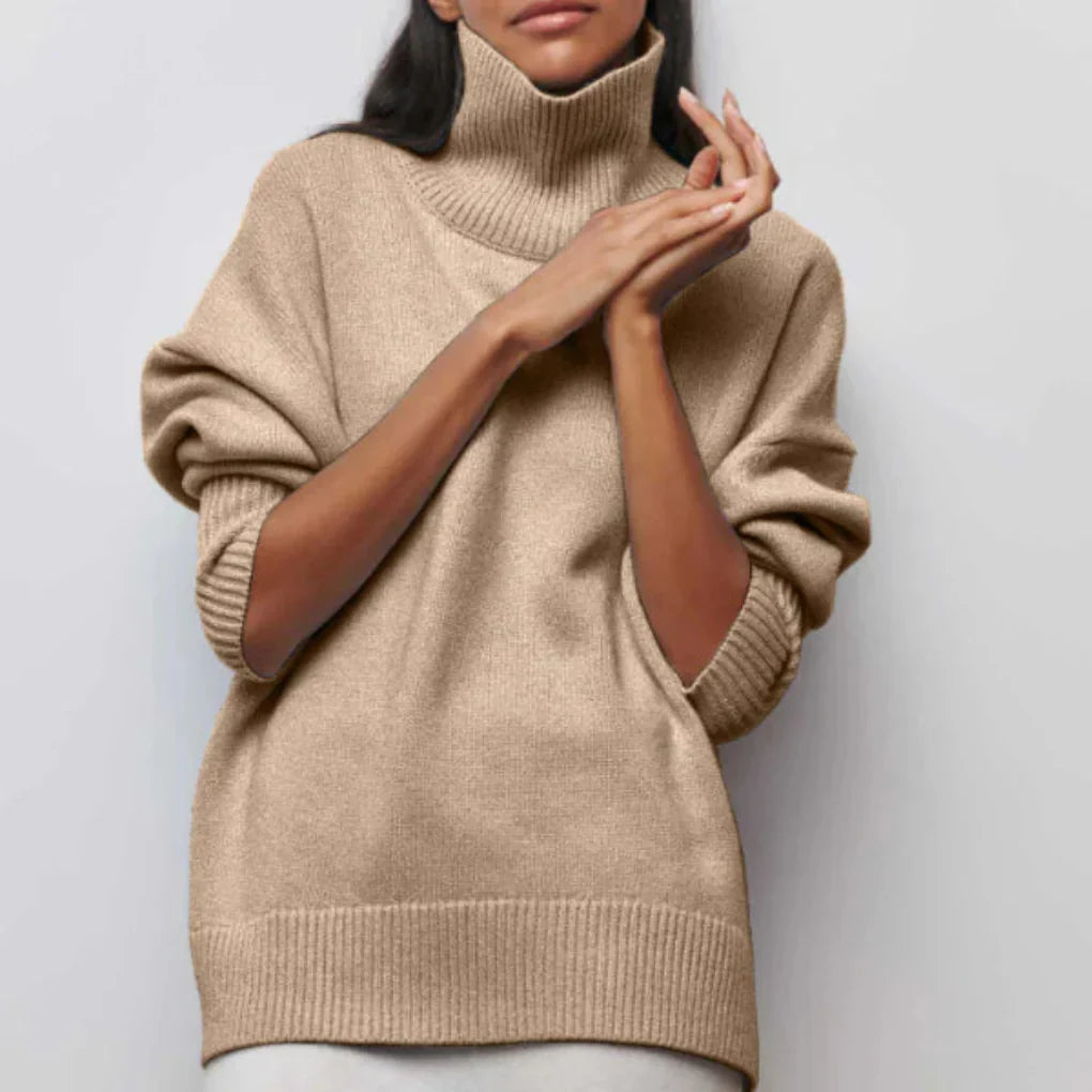 Kvinners Turtleneck Genser – Vinterklar Strikk Lag