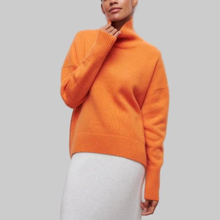 Kvinners Turtleneck Genser – Vinterklar Strikk Lag
