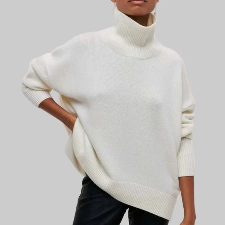 Kvinners Turtleneck Genser – Vinterklar Strikk Lag